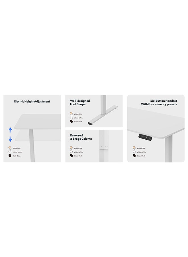Flexispot مكتب قائم أساسي، مكتب قائم قابل للتعديل في الارتفاع مع وحدة تحكم ذاكرة، سطح مكتب 120*60 سم، مكتب كهربائي للجلوس والوقوف للعمل والمنزل - Image 4